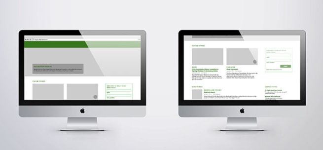 Wright State Magazine Wireframes